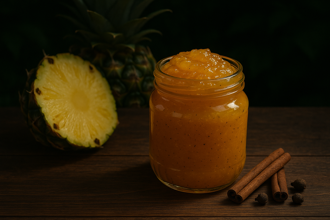 Tropical Twist with Spiced Kick: 100% Natural Pineapple Jam from The Earth Reserve