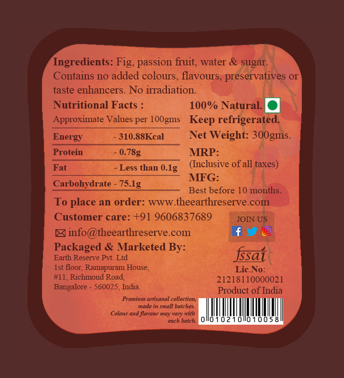 Fig & Passion fruit Preserve