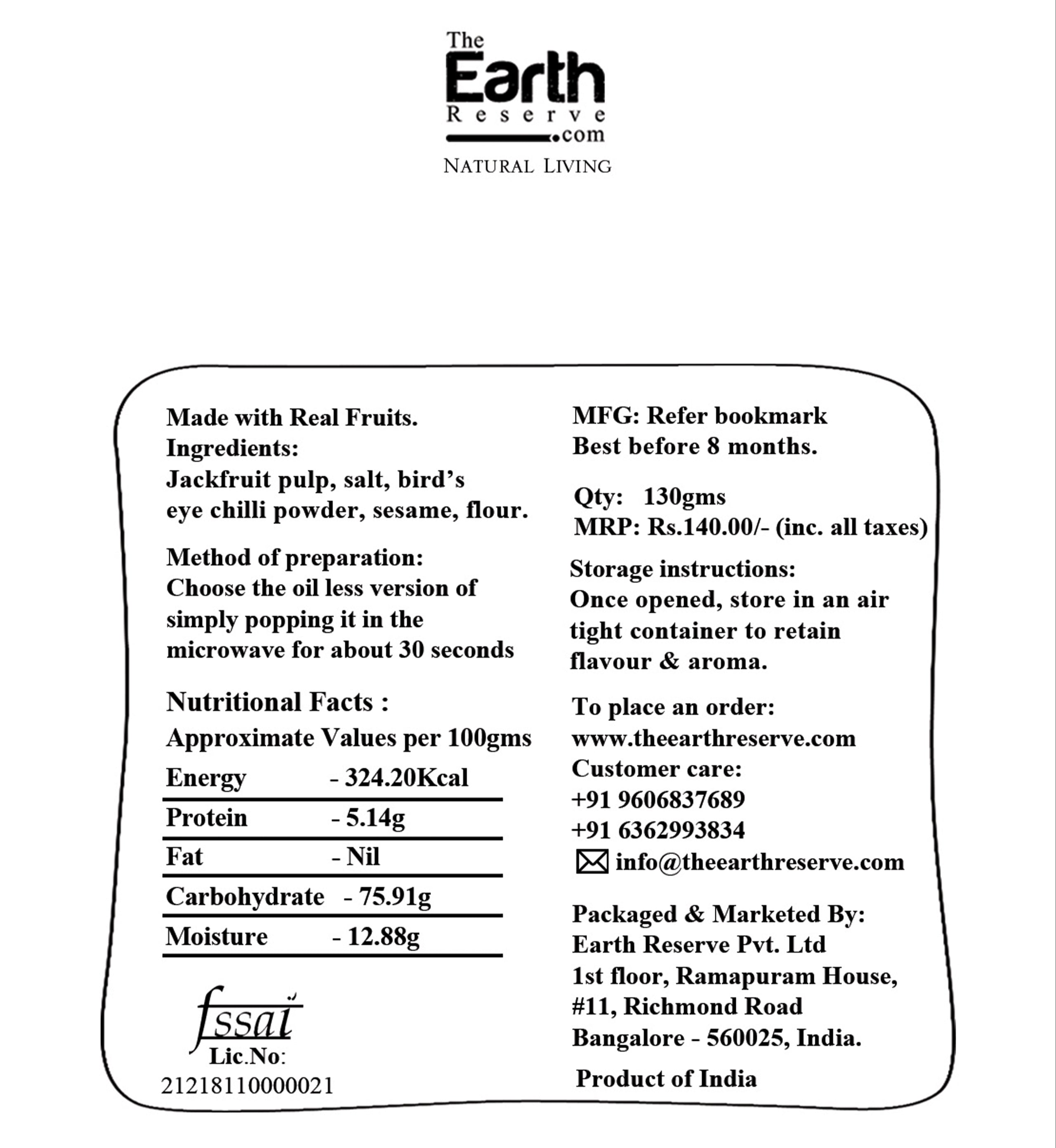 Natural JackFruit Papad | Chemicals & Preservatives Free | 20 Nos. in a Pack