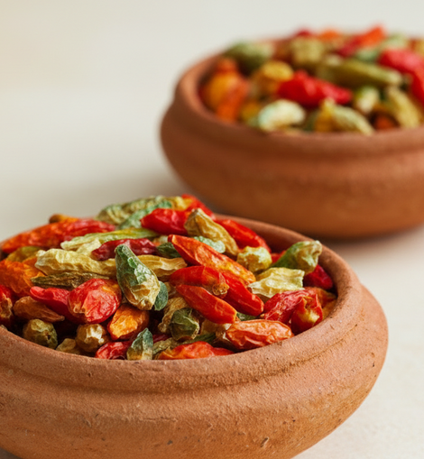 Organic Sun Dried Bird's Eye Chilli / Kanthari / Thai Chilli | Certified Organic