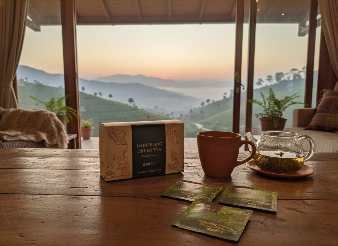 Darjeeling Green Tea Sachet Box