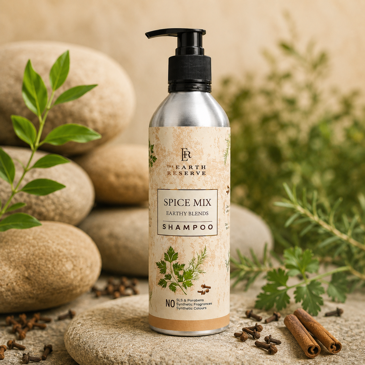 Spices Mix | Earthy Blends Shampoo │ 500 ML | Cocoa Butter Enriched | Free From Harsh Chemicals