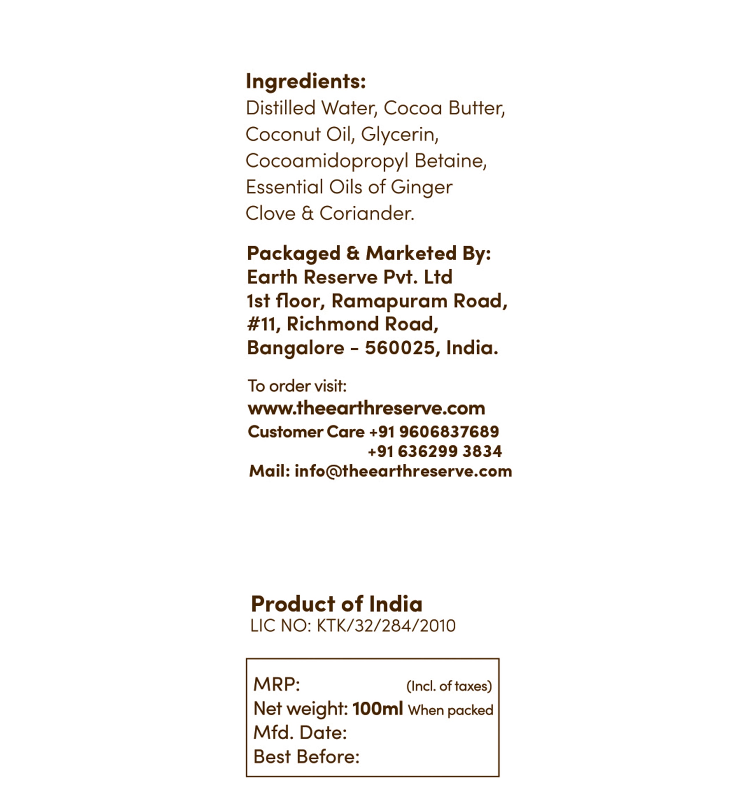 Spices Mix | Earthy Blends Face Wash │ Cocoa Butter Enriched | Free From Harsh Chemicals