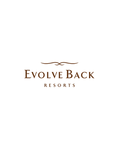 Evolve Back Resorts logo featured sustainable luxury travel and wellness partner for The Earth Reserve