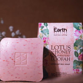 Lotus & Honey Shredded Loofah Exfoliating Soap | SLS & Paraben Free │Cocoa Butter Enriched