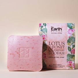 Lotus & Honey Shredded Loofah Exfoliating Soap | SLS & Paraben Free │Cocoa Butter Enriched