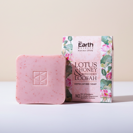 Lotus & Honey Shredded Loofah Exfoliating Soap | SLS & Paraben Free │Cocoa Butter Enriched