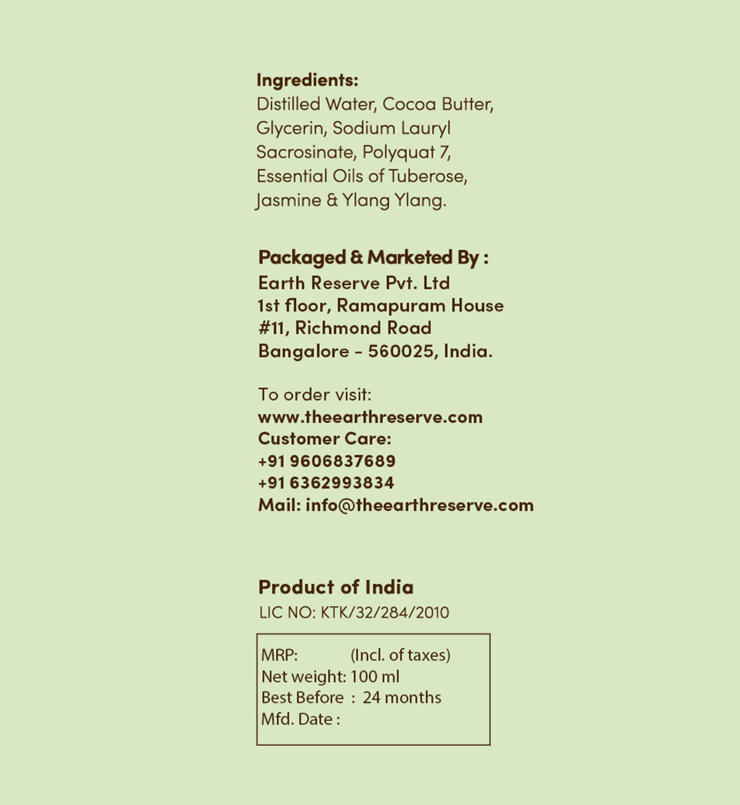 Tuberose & Ylang Ylang Shower Gel │ Cocoa Butter Enriched | Free From Harsh Chemicals