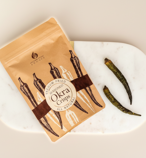 Vacuum Fried Seasoned Okra Crisps
