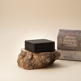 Activated Charcoal & Orange Soap │SLS & Paraben Free │Glycerin Rich