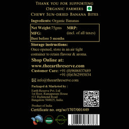 Chewy Sundried Banana Bites | Completely Organic Healthy Snack