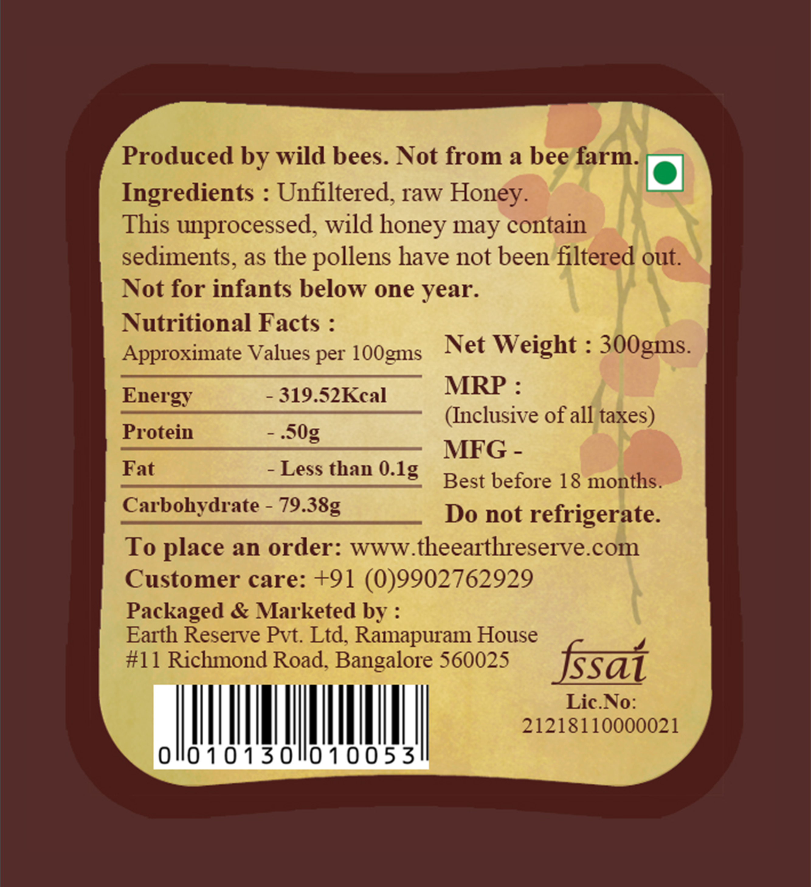 Honey From The Wild - Coorg Honey 300gm