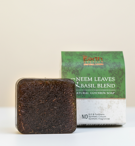 Neem Leaves & Basil Blend Soap | SLS & Paraben Free │Glycerin Rich
