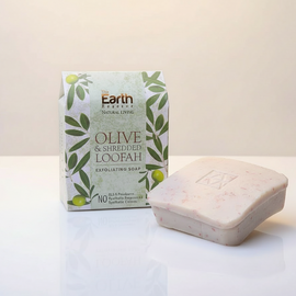 Olive & Shredded Loofah Exfoliating Soap | SLS & Paraben Free │Cocoa Butter Enriched