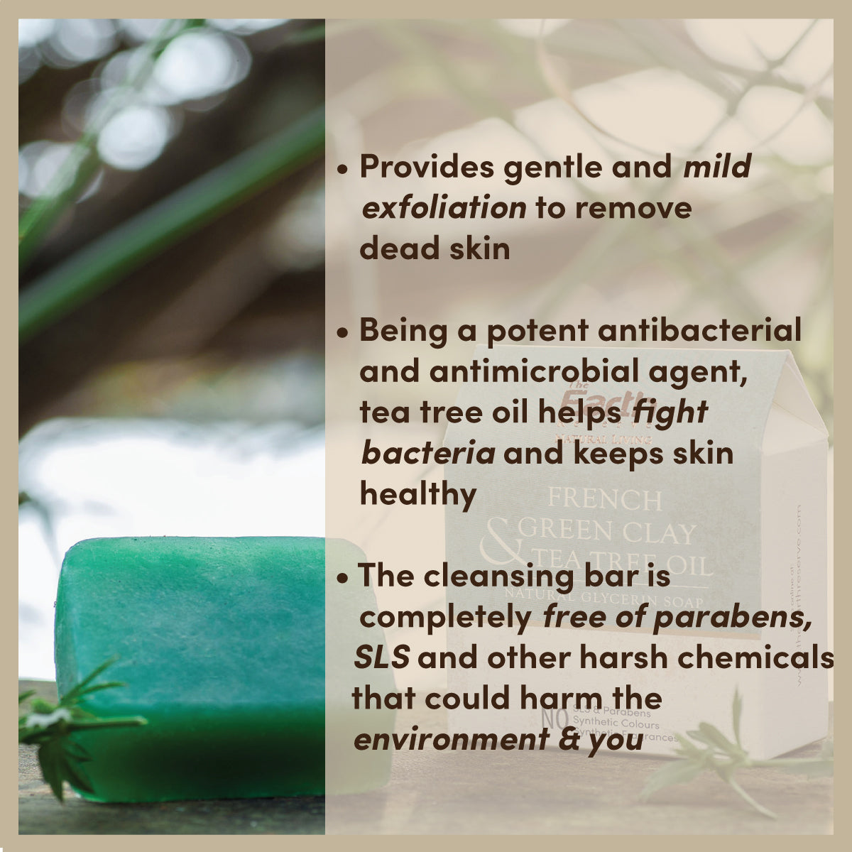 Natural cleansing bar soap