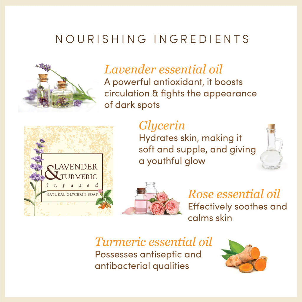 Lavender & Turmeric Natural Glycerin Soap │ SLS & Paraben Free │Glycerin Rich