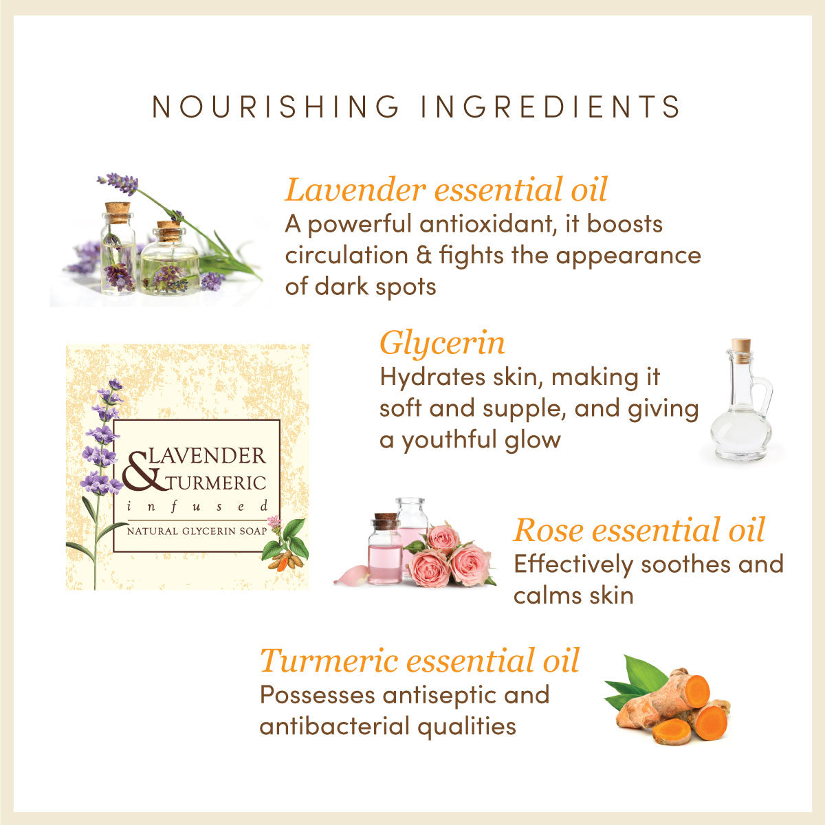 Lavender & Turmeric Natural Glycerin Soap │ SLS & Paraben Free │Glycerin Rich