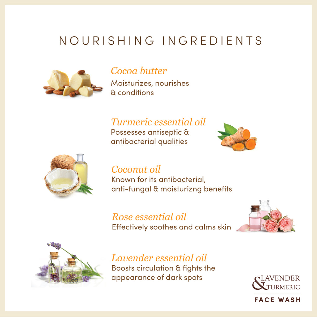 Lavender & Turmeric Face Wash │ Cocoa Butter Enriched | Free From Harsh Chemicals