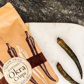 Vacuum Fried Seasoned Okra Crisps