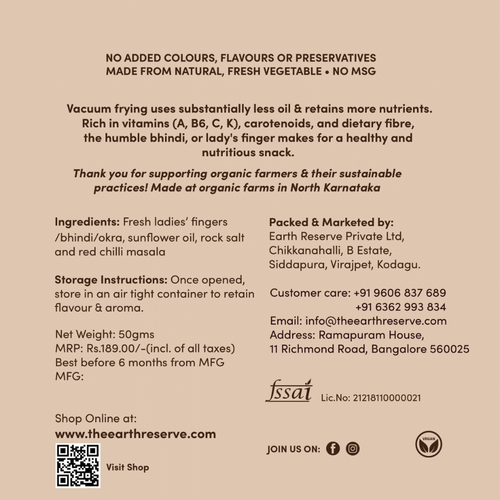 Vacuum Fried Seasoned Okra Crisps