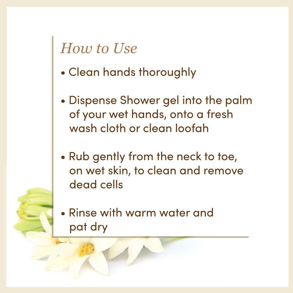 Tuberose & Ylang Ylang Shower Gel │ Cocoa Butter Enriched | Free From Harsh Chemicals